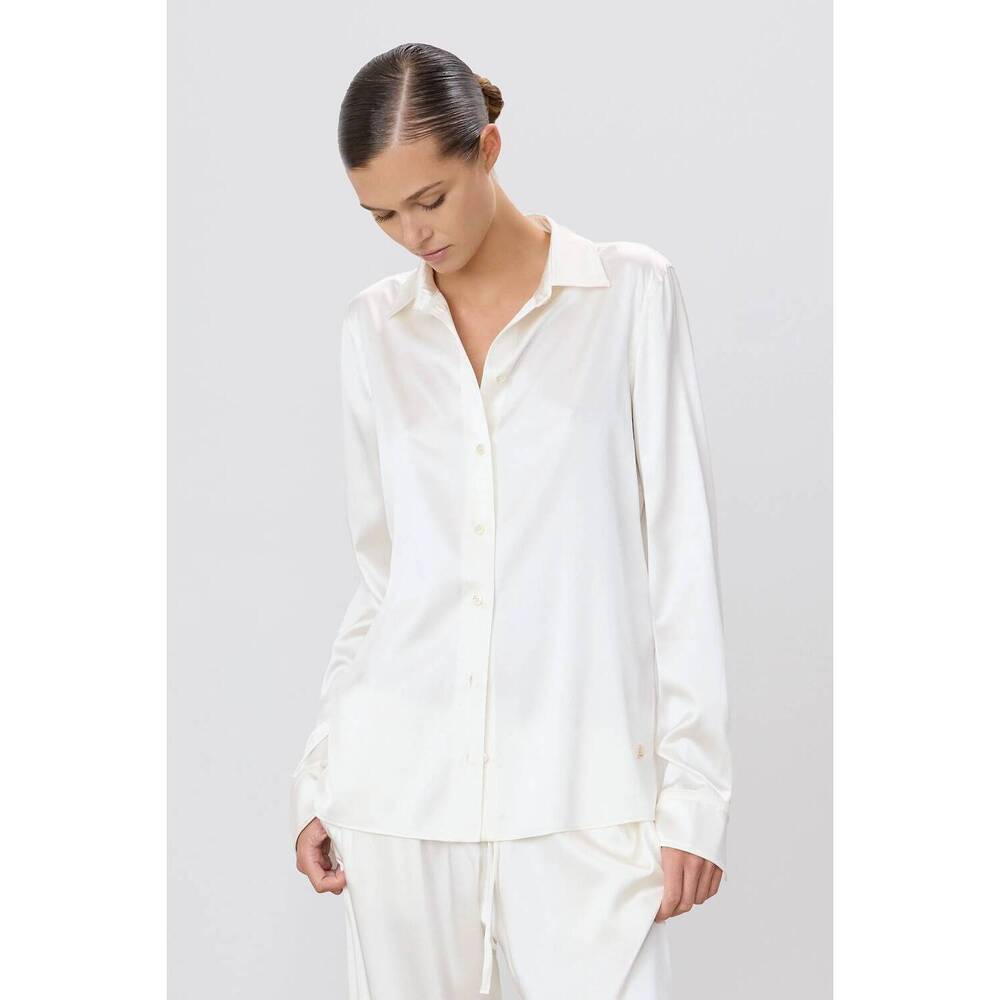 NEW ETERNE silk constance top in ivory